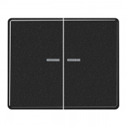 Клавиша 2-ая с посветкой для двухклавишного выключателя или кнопки Jung SL500 Черный