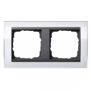 Рамка Gira Event Clear Белый 2 поста цвет вставки Антрацит