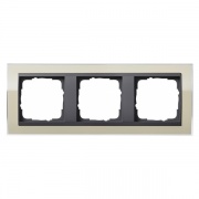 Рамка Gira Event Clear Песочный 3 поста цвет вставки Антрацит