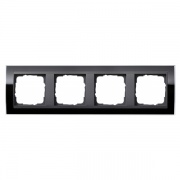 Рамка Gira Event Clear Черный 4 поста цвет вставки Антрацит