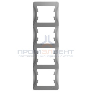 Рамка Glossa 4-постовая , вертикальная, алюминий