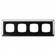 Рамка 4-ая Gira ClassiX Хром/Черный
