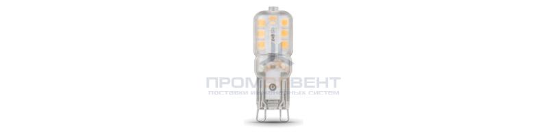 Лампа Gauss G9 AC220-240V 3W 240lm 2700K пластик LED 1/10/200