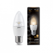 Лампа Gauss LED Candle Crystal Clear E27 4W 2700К 1/10/50