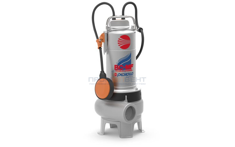 Насос фекальный Pedrollo BC 15/50-MF - 1,1 кВт (3x400 В, Qmax 750 л/мин, Hmax 15 м, кабель 10 м)