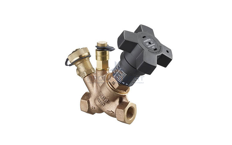 Вентиль регулирующий Oventrop Hydrocontrol VTR (25 бар) - Ду32 (ВР/ВР, с ниппелем и шаровым краном)