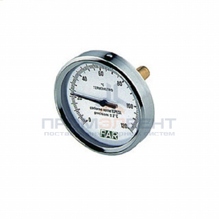 Термометр аксиальный FAR 2600 - 1/2" (D-80 мм, шкала 0-120 °C)