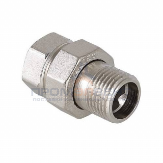 Сгон разъемный VALTEC VTr.341 - 1/2" (резьба внутренняя/наружная, латунь никелированная)