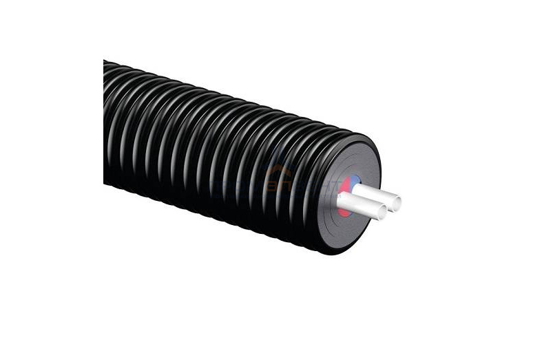 Теплотрасса двуххтрубная Uponor Ecoflex Thermo Twin PN6 - 75x6.8 + 75x6.8 в кожухе D200 мм