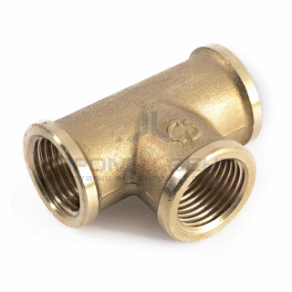 Тройник латунный резьбовой равнопроходный STOUT (ВР) - 3"