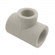 Тройник переходной FV-Plast - 63 × 40 × 63 (для полипропиленовых труб под пайку, цвет серый)