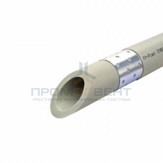 Труба полипропиленовая армированная алюминием FV-Plast STABI - 20×3,0 (PN20, штанга 4м, цв.серый)