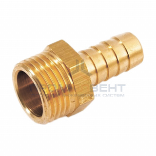 Штуцер комбинированный с наружной резьбой STOUT - 1" x 25 мм (латунь без покрытия)