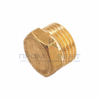 Заглушка латунная с наружной резьбой STOUT - 1/2"