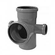 Крестовина двухсторонняя 87° СИНИКОН Standart - 110 x 50 (для системы внутренней канализации)