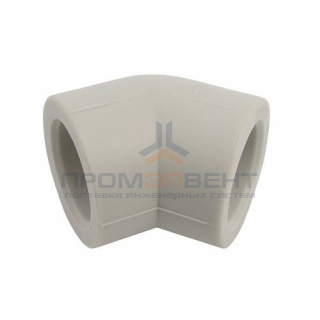 Отвод 45° FV-Plast - 50 (для полипропиленовых труб под пайку, цвет серый)