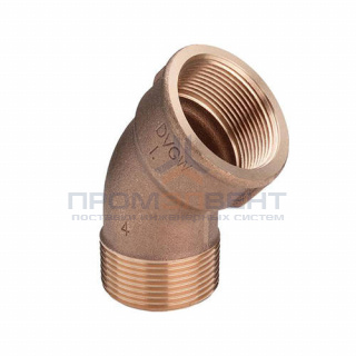 Отвод 45° Viega 3121 - 1" (НР/ВР, резьбовой, бронза без покрытия)