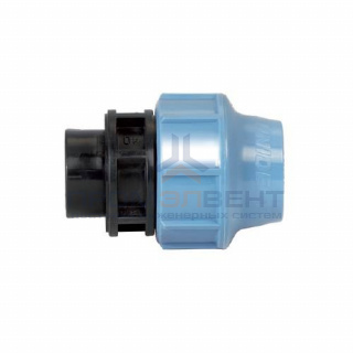 Переход на внутреннюю резьбу UNIDELTA 1004 - 40 x 1"1/2 (винтовой, для труб ПНД, резьба пластиковая)