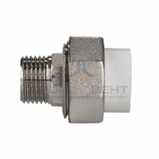 Переход на наружную резьбу разъемный KALDE ECO - 32 x 3/4" (для полипропиленовых труб, цвет белый)