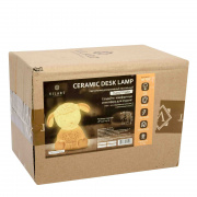 18-109 Светильник декоративный, настольный, "Овечка", керамический, Е14 25Вт, 220В, размер: 18*13.5*19 см.