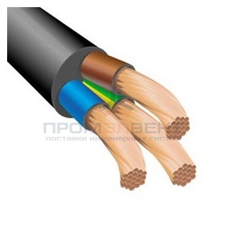 Провод ПВСнг(А)-LS 3х1,5 черный малодымный ("ЭКЗ" Электрокабель Кольчугинский Завод)