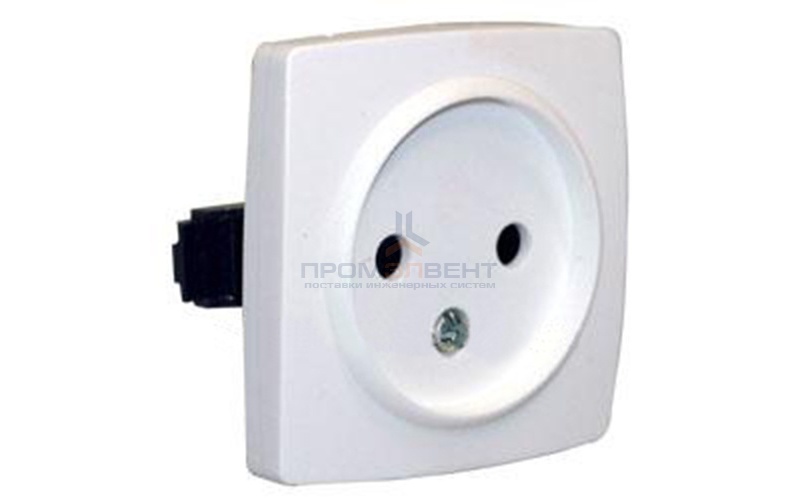 Розетка Legrand Oteo без заземления  со шторками белая