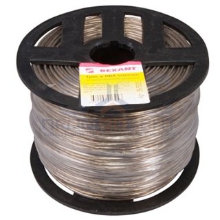 Трос стальной d2.5 мм в ПВХ изоляции, катушка 200 метров