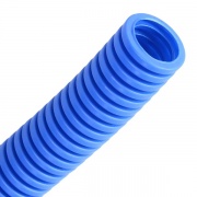 Труба гофрированная ПП д25 лёгкая HF безгалогенная синяя (50м)