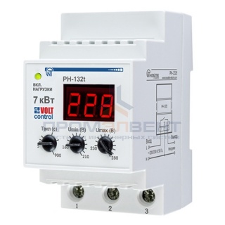 Однофазное реле контроля напряжения РН-132Т 32А, тепловое реле, на DIN-рейку