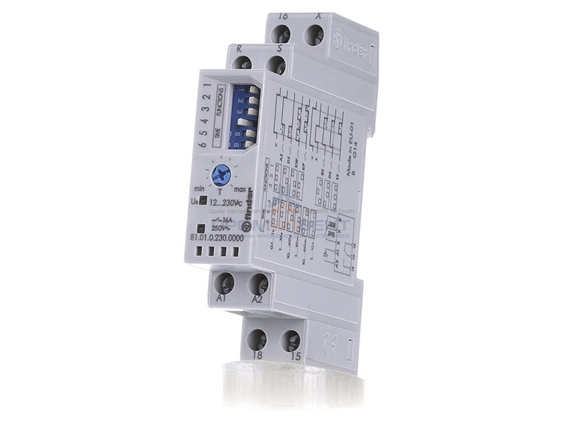 Модульный многофункциональный таймер 16A 12-240В AC/DC на DIN-рейку