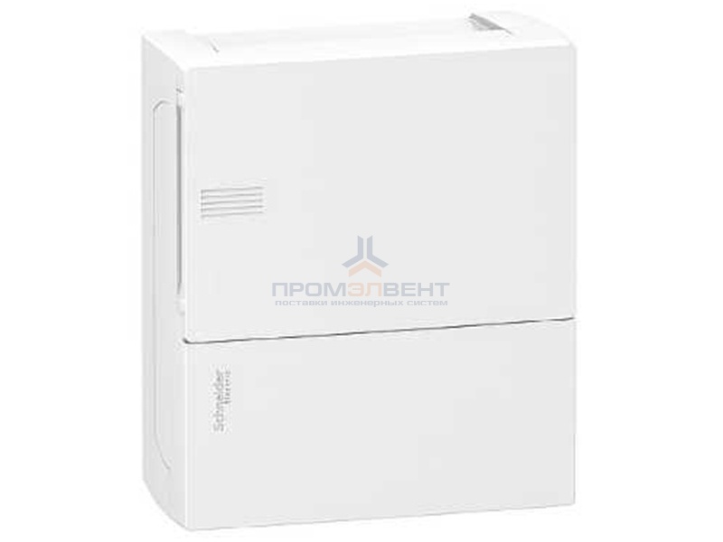 Бокс навесной Schneider Electric Mini Pragma 8 модулей с белой дверью с клемниками N+PE