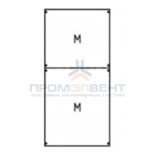Панель с монтажной платой 2ряда/7 реек